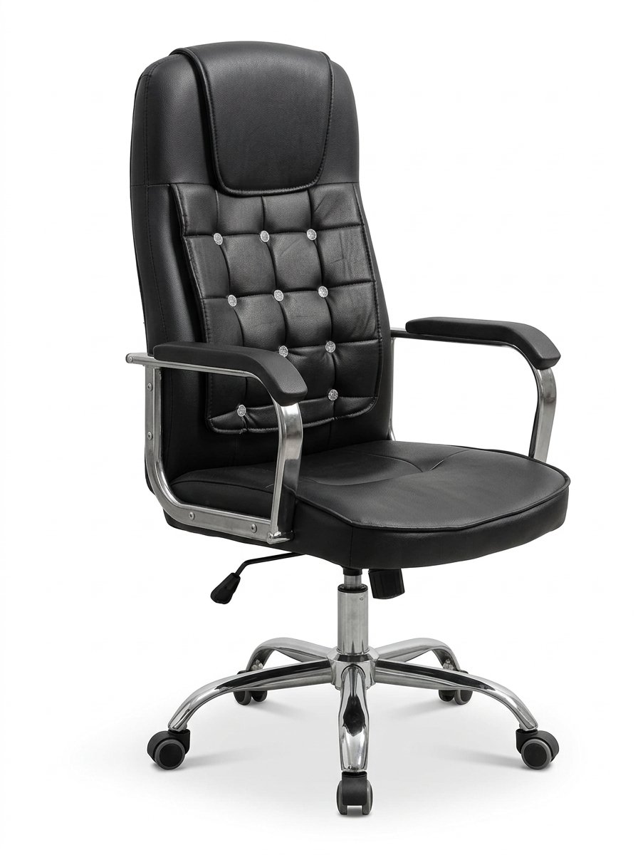 Black_office_chair_on_background_20261011212856 গদি বস চেয়ার - 101 - Image 1