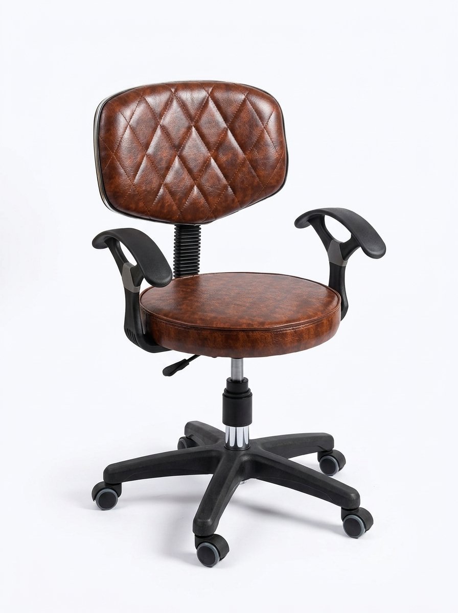 Brown_rolling_office_chair_20261011222024 প্রজাপতি চেয়ার - 105 - Image 1